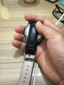 昂朗通用真皮手表带男女针扣牛皮防水耐磨手表链 真皮黑色皮带(工具和生耳针) 【表带头宽度男款】20mm 实拍图