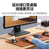 绿联 USB分线器2.0 4口HUB扩展坞集线器 笔记本台式电脑一拖四转换器多接口延长线带供电口 黑1米 实拍图
