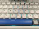 雷柏（Rapoo）V700DIY-98升级款 三模客制化无线机械键盘gasket结构7层填充消音全键热插拔键盘 白灰蓝(弹白轴) 实拍图