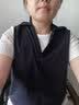 Navigare小帆船假两件V字翻领上衣2026新款女士宽松撞色短袖T恤2325536504 实拍图
