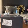 一品工坊台湾公道杯高硼硅玻璃公杯纯手工加厚大号分茶器茶海茶道茶具配件 黄把400ML 实拍图