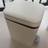五月花手按脚踏垃圾桶14L超大号奶白色带盖锁味宿舍家用客厅厨房厕所 实拍图