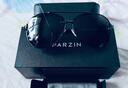 帕森（PARZIN）偏光太阳镜男 经典飞行框蛤蟆镜遮阳防晒开车专用墨镜送男士礼物 黑框黑灰片【PZ8009】 实拍图