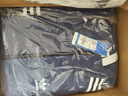 adidas三条纹休闲宽松连帽夹克薄外套女装春夏阿迪达斯官方轻运动 黑色/白   XL 实拍图