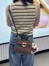 纪诗哲女包2026新款包包单肩包手提斜挎包生日七夕情人节礼物送女友老婆 棕色【赠小狗挂饰】【品牌礼盒装】 时尚百搭小众洋气女士包实用走心高级感纪念日节日礼物 实拍图