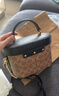 蔻驰（COACH）【品牌直供】奢侈品女包KAY盒子包斜挎包棕CBQ35 生日礼物送女友 实拍图