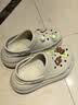 CROCS卡骆驰檀健次同款经典泡芙洞洞鞋轻便舒适男女同款花园鞋|207521 月光灰-1NK(含智必星) 35 (210mm) 实拍图