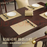 骆易家（Lorica）餐桌垫隔热垫家用餐垫轻奢高级感桌垫锅垫防烫防水防油皮革碗垫 餐垫-陌野【一面米黄一面灰】 30*40cm 1片装（防油防烫） 实拍图
