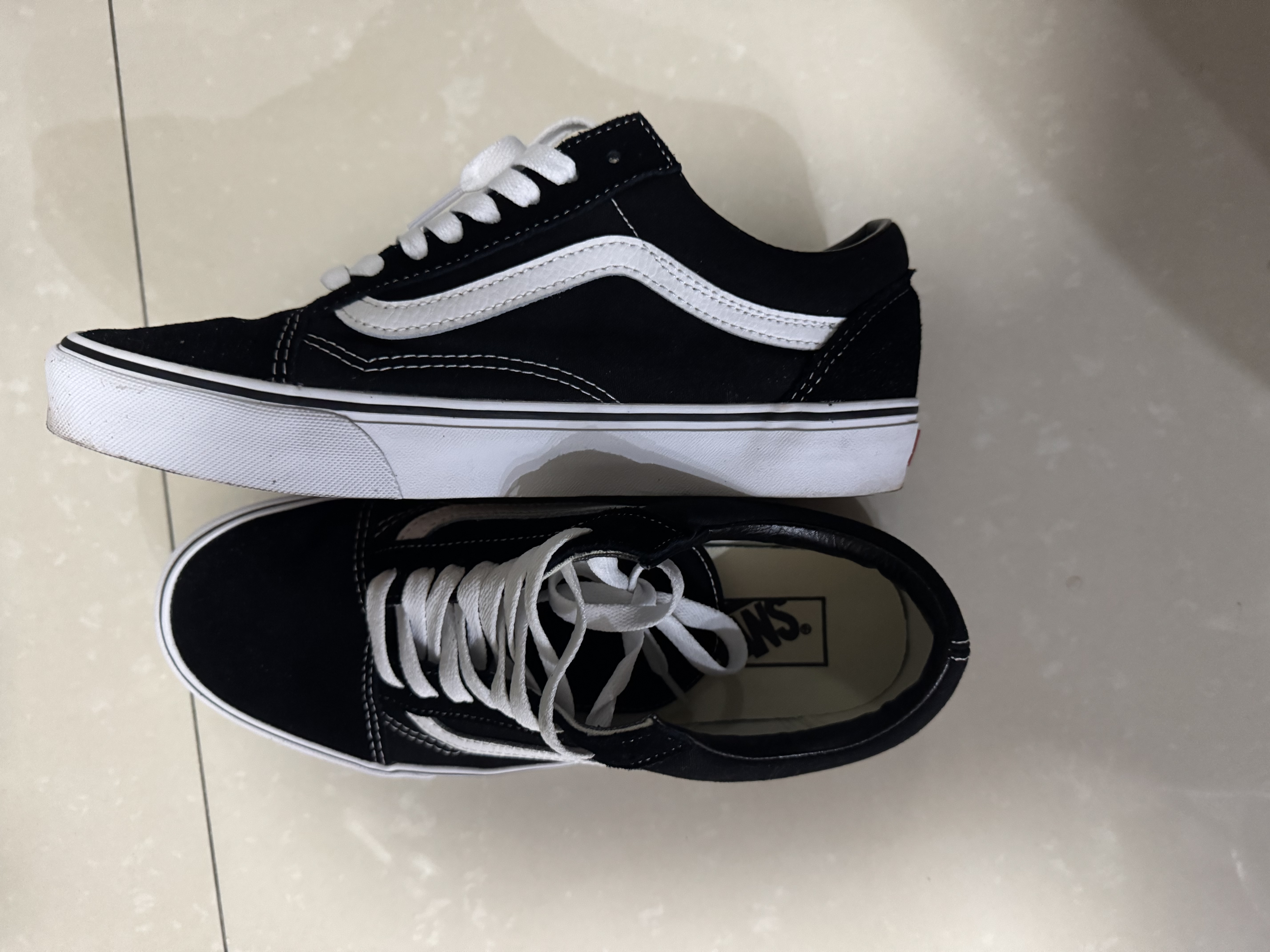 VANS范斯官方 经典款Old Skool黑色复古街头男女鞋板鞋VN000D3HY28 黑色 41 实拍图