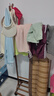 竹思乐衣帽架落地卧室挂衣架简易家用室内衣服架衣服折叠网红宿舍置物架 【加固加粗】升级款-茶色60长 实拍图