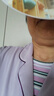 红豆居家女士40S精梳紧密赛络纺220g加厚纯棉睡衣女家居服 浅雾紫 M 实拍图