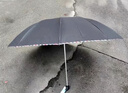 天堂伞 加大雨伞三折 经典商务伞格纹10骨加大雨伞男女 藏青 实拍图