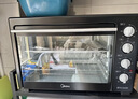 美的（Midea）【价保618】35L家用多功能烘焙电烤箱 双层玻璃门/精准控温/热风烘烤/搪瓷内胆 PT3530W-D 实拍图