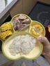COOKSS宝宝餐盘硅胶学吃饭分格儿童节礼物餐具辅食碗餐盘带吸盘 双拼绿 实拍图