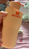 STANLEY冰霸杯保温杯折叠吸管杯保温保冷水杯大容量男士女士学生杯子礼物 【新色来袭】蜜橙冰沙 591ml 实拍图