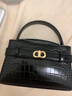 CHARLES&KEITH鳄鱼纹凯莉包手提斜挎婚包包女包生日礼物送女友CK2-50270880-1 Black黑色 S 实拍图