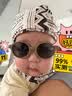 Kocotreekk树婴儿眼镜防晒宝宝墨镜男宝幼儿太阳镜偏光女宝潮砖茶棕圆形 实拍图
