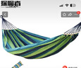 探险者（TAN XIAN ZHE）户外露营休闲加厚加宽帆布吊床 室内弯木防侧翻 双人蓝色月牙吊床 实拍图