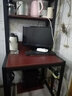 桑梓園 电脑桌书桌书架组合 简易台式电脑桌书房写字台卧室书架桌现代简约转角学习桌 带书架的写字桌 黑架加柚木 80 实拍图
