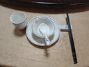 墨凛酒店摆台餐具五件套陶瓷碗盘碟火锅台面餐厅饭店金边餐具用品套装 双金线条【五件套】 1件套 实拍图