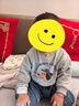 优衣库婴幼儿高弹力卫衣/长袖宝宝运动衫481895 03 灰色 90 实拍图