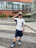 左西童装男童夏套装2026新款夏季儿童速干运动服A类短袖T恤两件套 白色 【A类面料 婴儿般呵护】 140 cm 实拍图