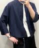 优衣库麻混纺立领衬衫/七分袖女装/通勤衬衣26春夏新款483873 01 乳白色 XL 实拍图
