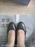 金利来（Goldlion）女鞋坡跟皮鞋时尚圆头牛皮浅口一脚蹬单鞋女 G662320016黑色38 实拍图