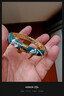 京华烟云景泰蓝手镯掐丝珐琅北京手工艺礼品中国风出国七夕情人节生日礼物 福蝶海水蓝 实拍图