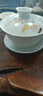 瓷牌茗茶具 盖碗大号 青花陶瓷盖碗花茶杯 白瓷三才碗杯敬茶碗泡茶 功夫茶具 【鸟语花香】盖碗 实拍图