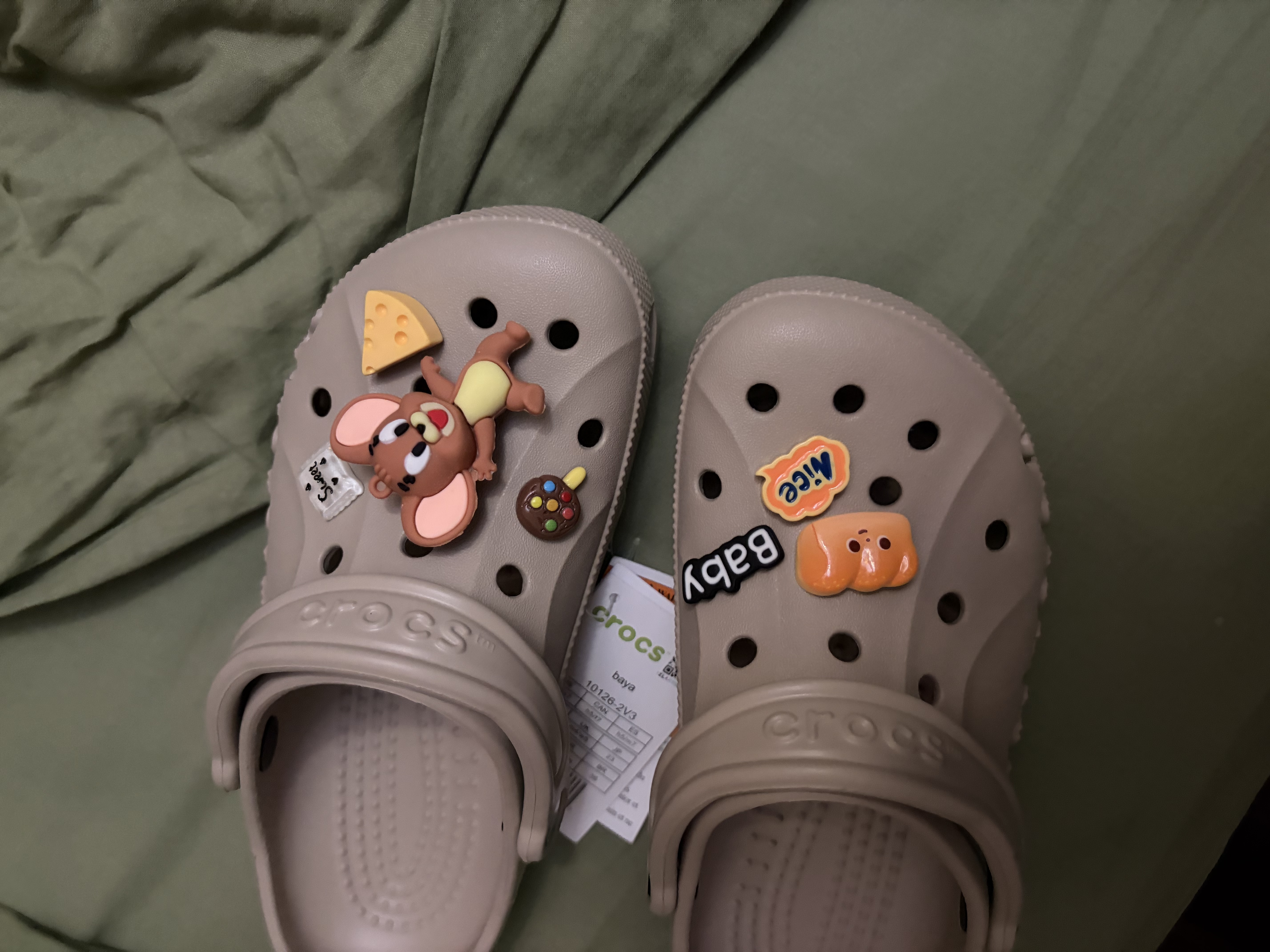 CROCS卡骆驰洞洞鞋贝雅洞洞鞋轻便运动鞋耐磨一脚蹬拖鞋休闲鞋|10126 卵石色-2V3(含智必星) 37 /38(230mm) 实拍图