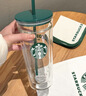 星巴克（Starbucks）复古白绿系列双层玻璃吸管杯650ml 实拍图