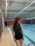拓胜（TOSWIM） 游泳馆专用连体泳衣女成人竞速保守微胖显瘦遮肉不兜水游泳衣 【银梦星澜】+送泳帽 XL 【高170-174cm/重61-69kg】 实拍图