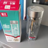 富光双层玻璃杯商务泡茶杯子大容量耐热办公水杯过滤带把银色320ml 实拍图