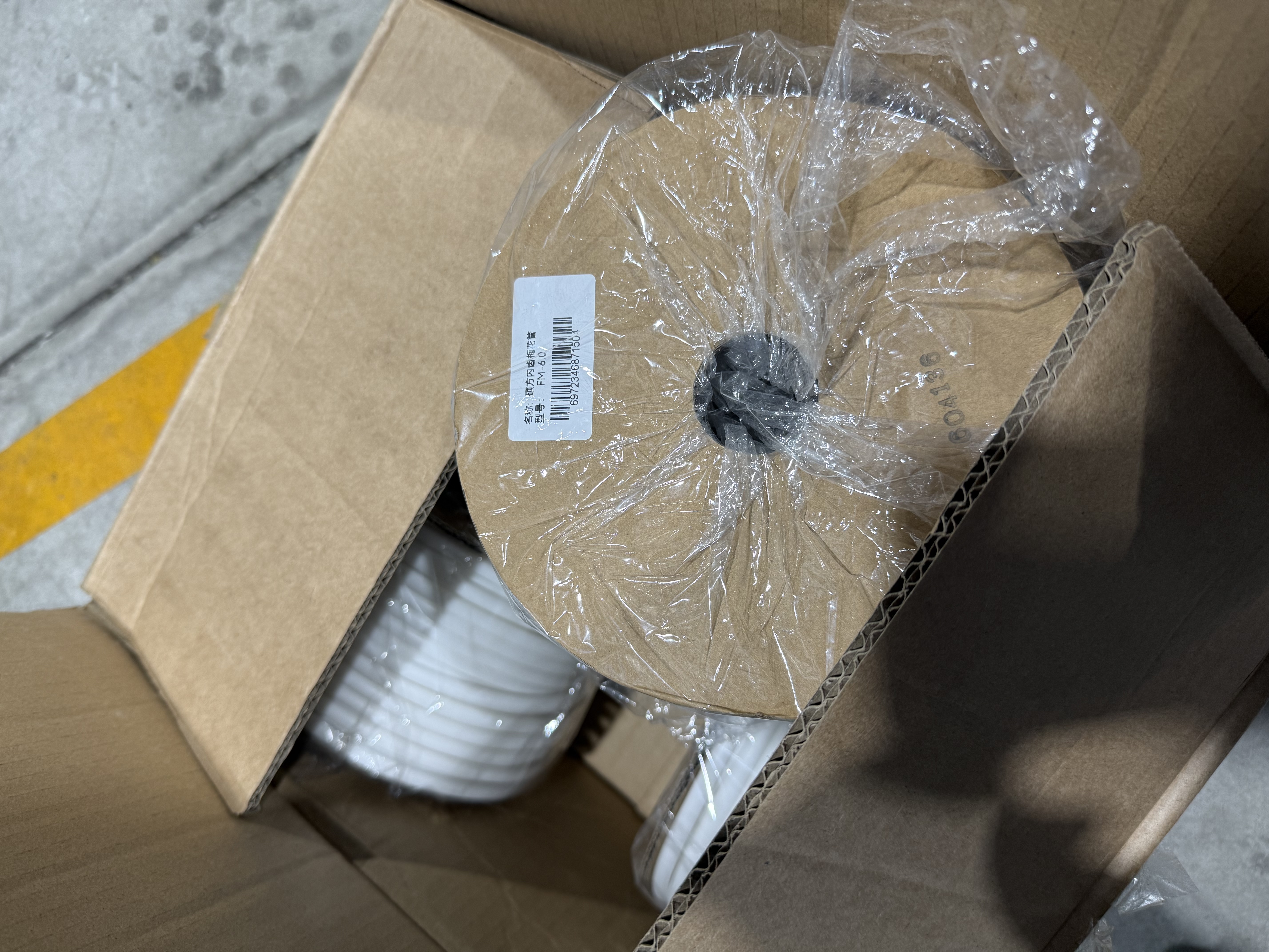 硕方 线号机套管号码管 通用线号管PVC内齿梅花管 电线标识印字机塑料阻燃套管白色 套管FM-6.0平方 实拍图