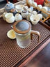 胖东来同款2026磁吸飘逸杯泡茶壶家用全玻璃内胆茶水分离茶壶茶具 茶方圆(透明色)600ML 实拍图