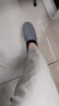 布舍元（BUSHEYUAN）青年套脚休闲帆布鞋老北京布鞋懒人板鞋单鞋男士331-1711 灰色 40 实拍图