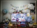 宫薰生日装饰场景布置男女孩宝宝儿童周岁生日气球快乐派对电视投屏 实拍图
