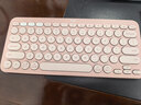 罗技（Logitech）时尚系列K390无线蓝牙键盘 超薄便携  K380升级版 粉色 79键 实拍图