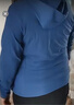 优衣库AIRism高弹力防紫外线拉链连帽开衫女装实测UPF100+483281 66 蓝色 2XL 实拍图