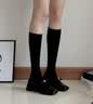 拾袜记薄款压力小腿袜女夏季瘦腿jk袜防滑防晒凉感长筒袜子女黑色高筒袜 实拍图