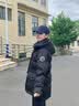 波司登（BOSIDENG）冬季羽绒90绒鹅绒极寒羽绒服女士加厚连帽商场同款时尚百搭外套 冰穹提花黑|9CW3 S 160/84A 体重约100-110斤 实拍图
