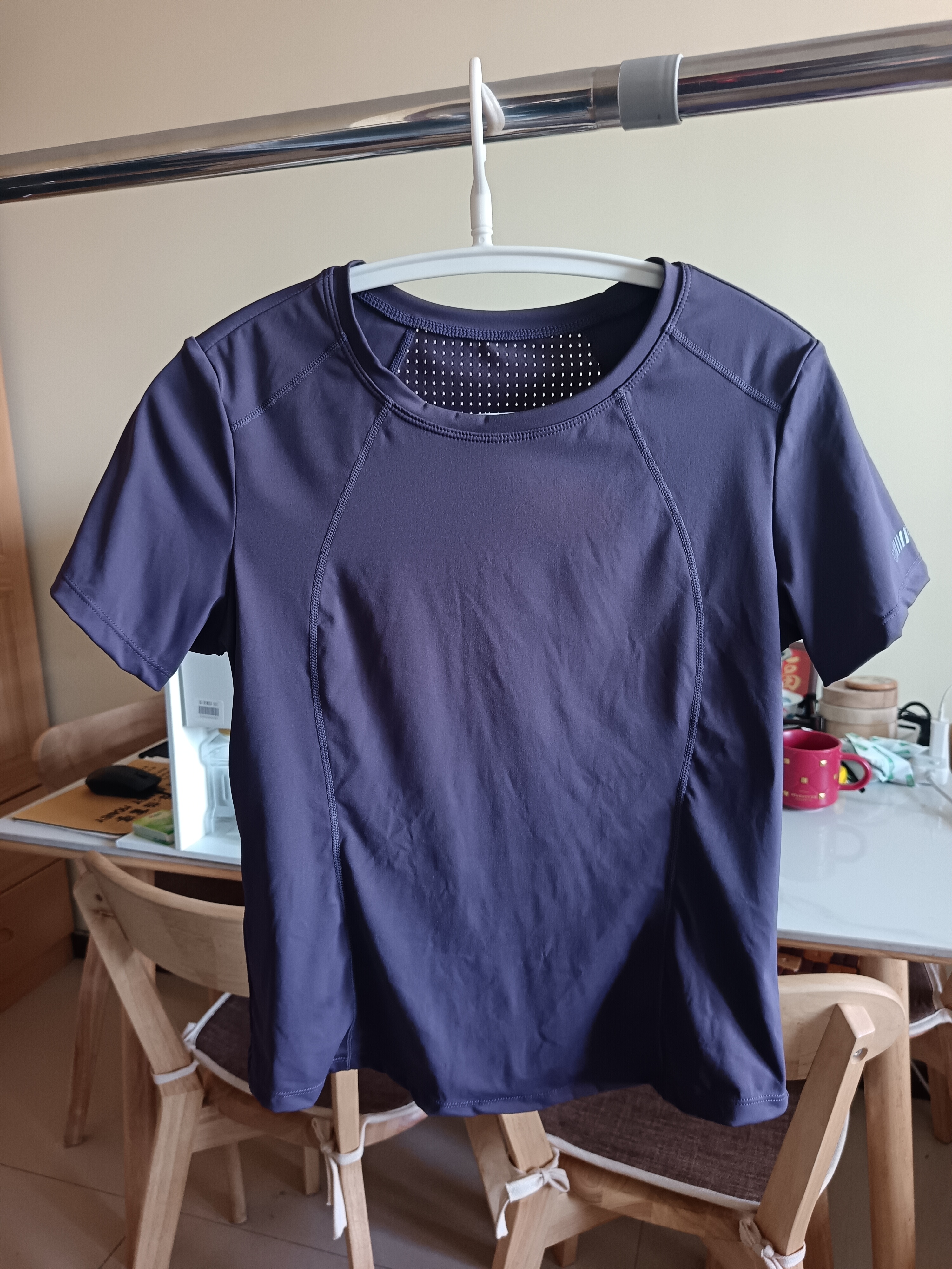 百思绒羽毛球训练健身跑步套装女短袖晨跑服专业跳绳跳高防走光瑜伽服 实拍图