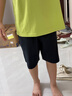 361°儿童短裤夏季男女童3-12岁透气运动裤梭织五分裤 黑 150 实拍图