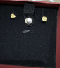 周六福小金花足金999黄金耳钉女生日礼物计价AC090379 一对 约0.64g 实拍图
