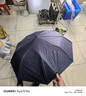 天堂伞 全自动晴雨伞三折 10骨加固一键开收易甩干简约商务自动伞 黛蓝 实拍图
