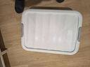 禧天龙塑料收纳箱衣物零食玩具整理箱加厚车载储物箱 41L薄雾蓝 1个装 实拍图