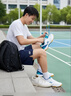 尤尼克斯（YONEX）羽毛球鞋yy入门级训练减震动力垫男女SHB101CR白/蓝 43码 实拍图