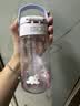 膳魔师（THERMOS）儿童节水杯tritan吸管杯学生开学必备小熊猫塑料水壶420ml紫 实拍图