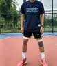 BSR空气护膝夏季薄款运动专业防护跑步女士专用髌骨带男士护膝盖轻薄 灰蓝色【二效合一护膝】单只装 M（上腿围38-46cm下腿围34-39cm） 实拍图